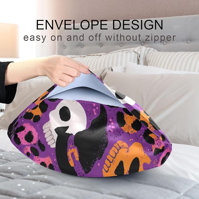 Halloween Leopard Skulls Hats Purple