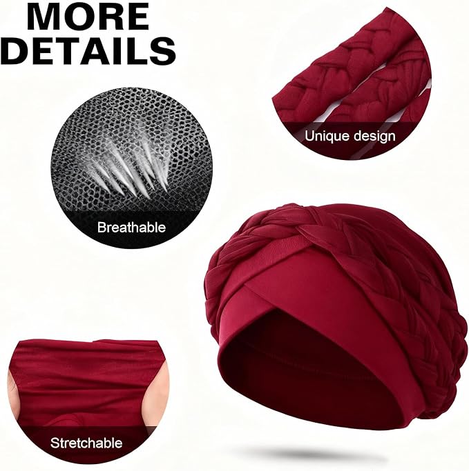 Wine Red & Beige