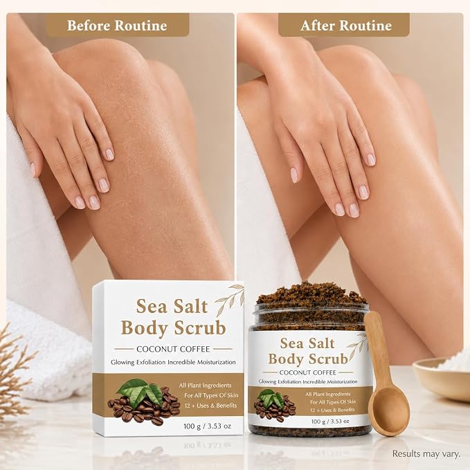 1PCS Body Scrub + Wooden Scoop
