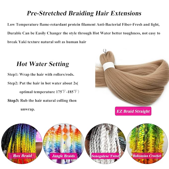 Ash Blonde Braiding Hair 6 Packs
