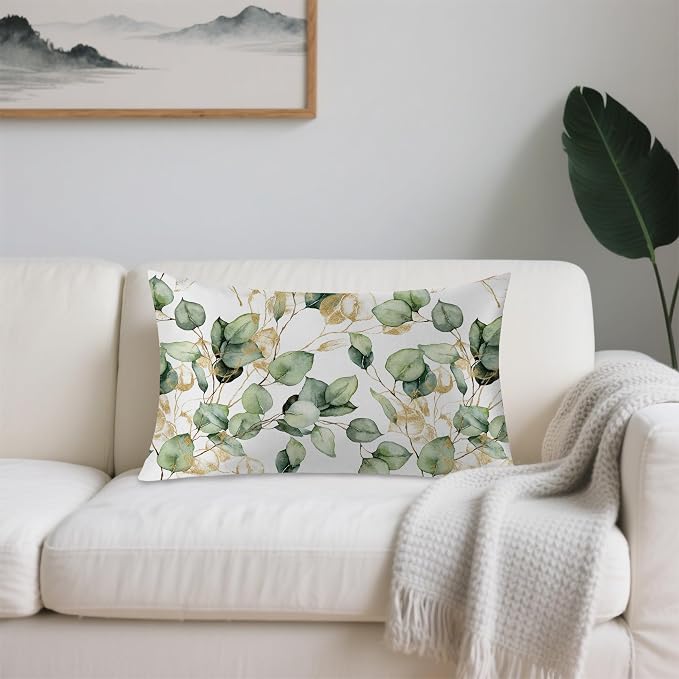 Watercolor Gold Eucalyptus Sage