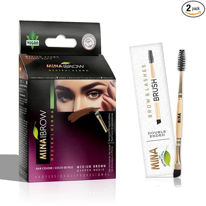 Medium Brown + Duo Angled Brush