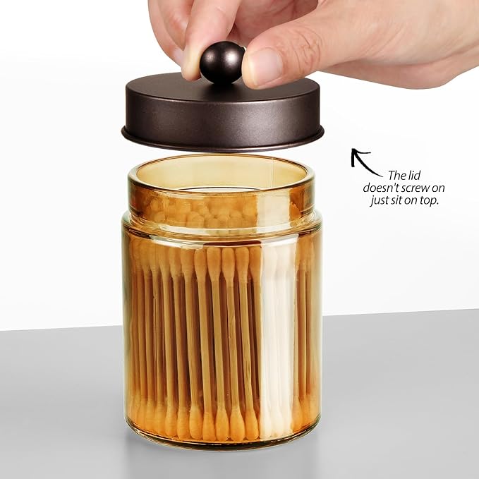 Jar Gold Amber/Lid Bronze