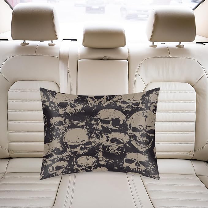 C Skull Goth Vintage Grey