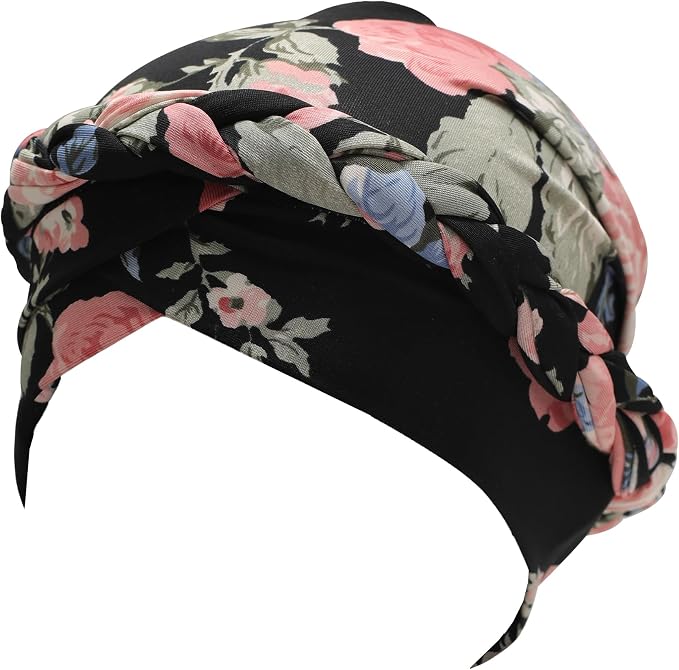 Braid Floral Pink Black