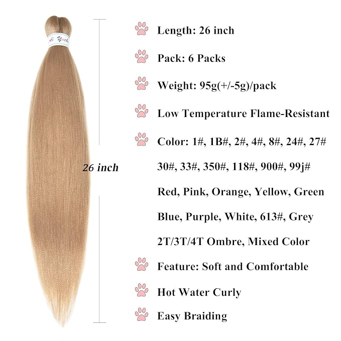 Ash Blonde Braiding Hair 6 Packs