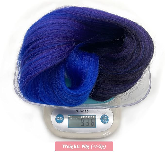 Mix Purple Blue Braiding Hair 3 Packs