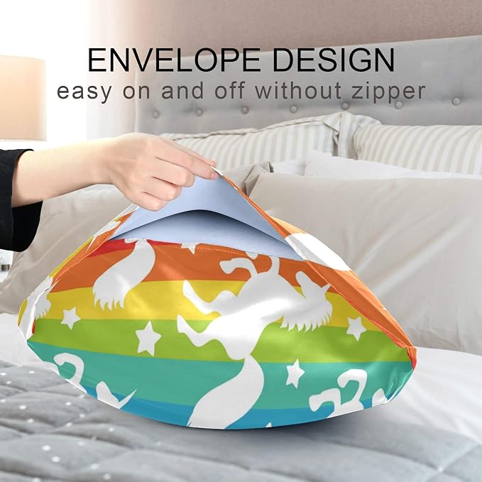 Rainbow Stripe Unicorn Star