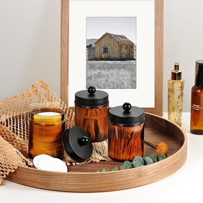 Jar Amber/Lid Black