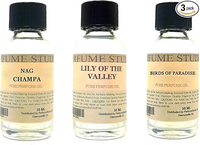 Nag Champa, Lily of the Valley, Bird of Paradise