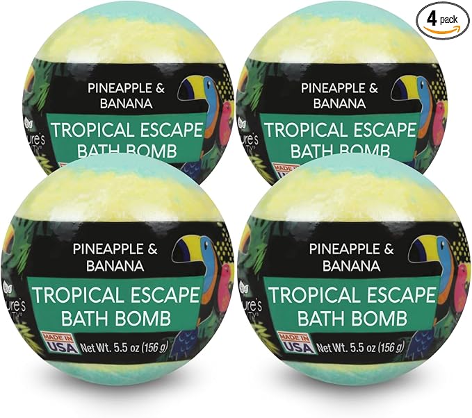 Tropical Escape, Pineapple & Coconut (Pack of 4)