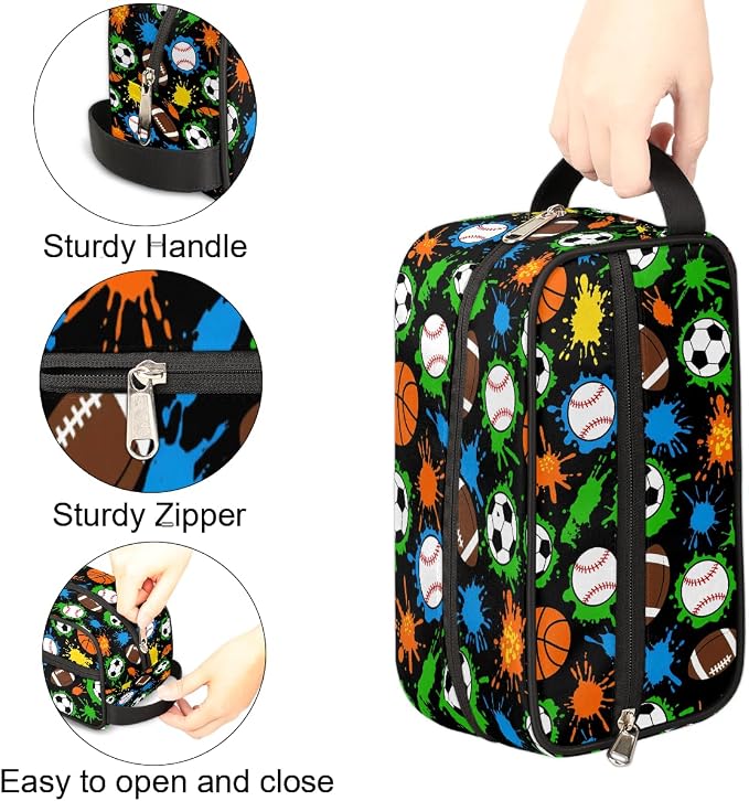 Colorful Splashes Sports Balls Pattern