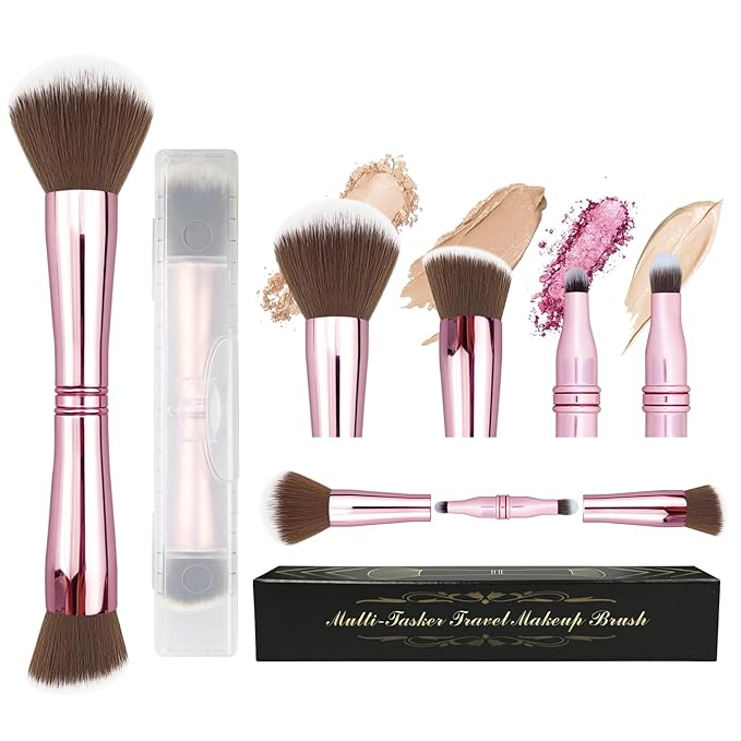 4 in 1 makeup brush-Pink
