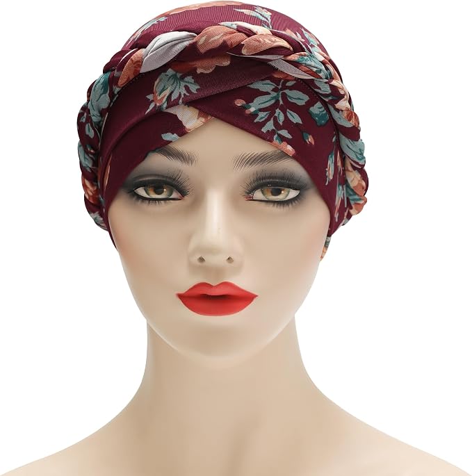 Braid Floral Burgundy