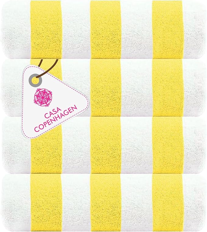 Cabana Beach Towel 4 Pieces, Lemon