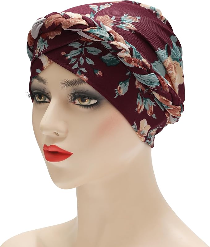 Braid Floral Burgundy