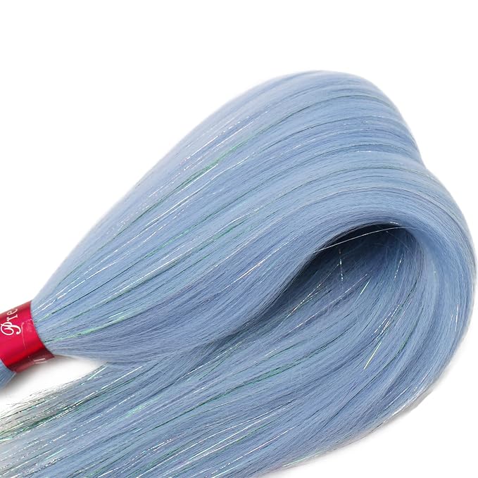 baby blue with tinsel