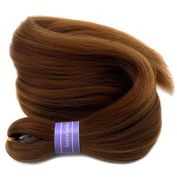 Mixed Honey Blonde Brown Braiding Hair Pre Stretched