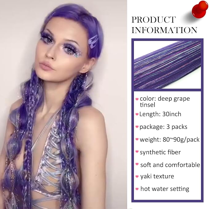 deep grape with tinsel