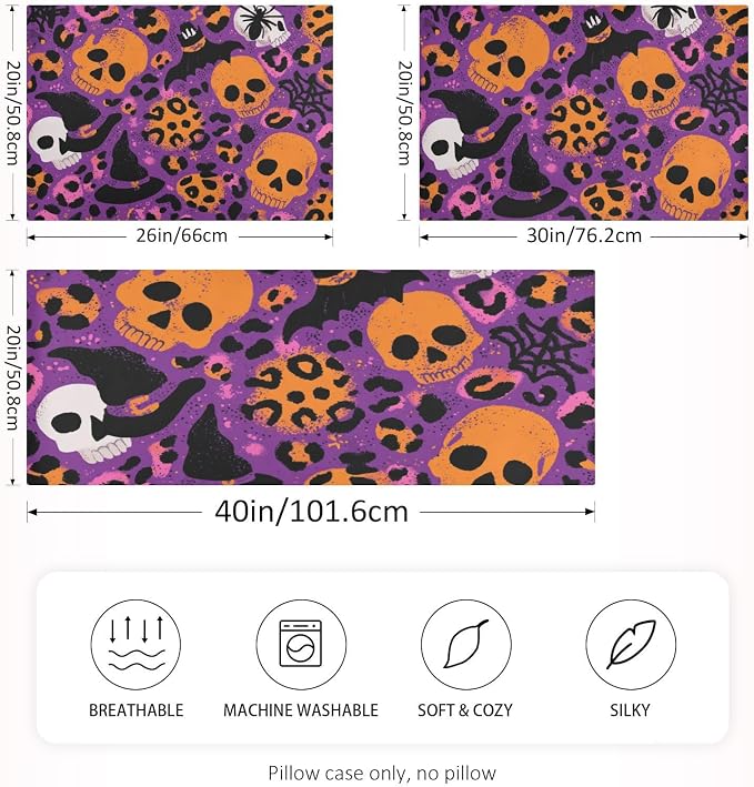 Halloween Leopard Skulls Hats Purple