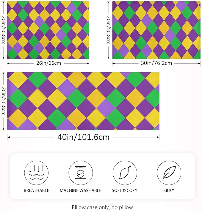 Mardi Gras Argyle Purple