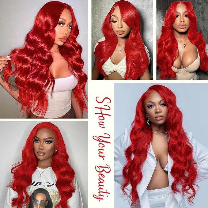 Red Wig Human Hair