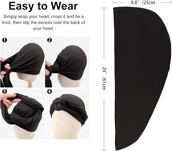 2 Pack Head Wrap: Apricot, Black
