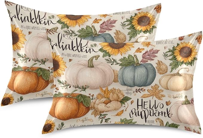 Beige Pumpkin and Sunflower Thanksgiving