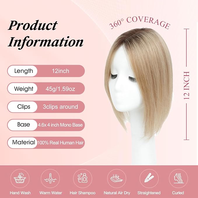 Honey Blonde with Dark Brown Root