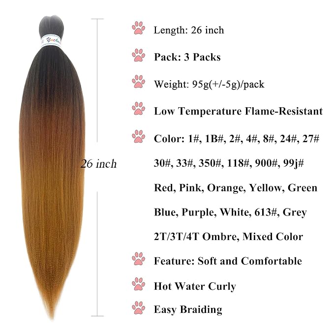 1B/30/27 Braiding Hair 6 Packs