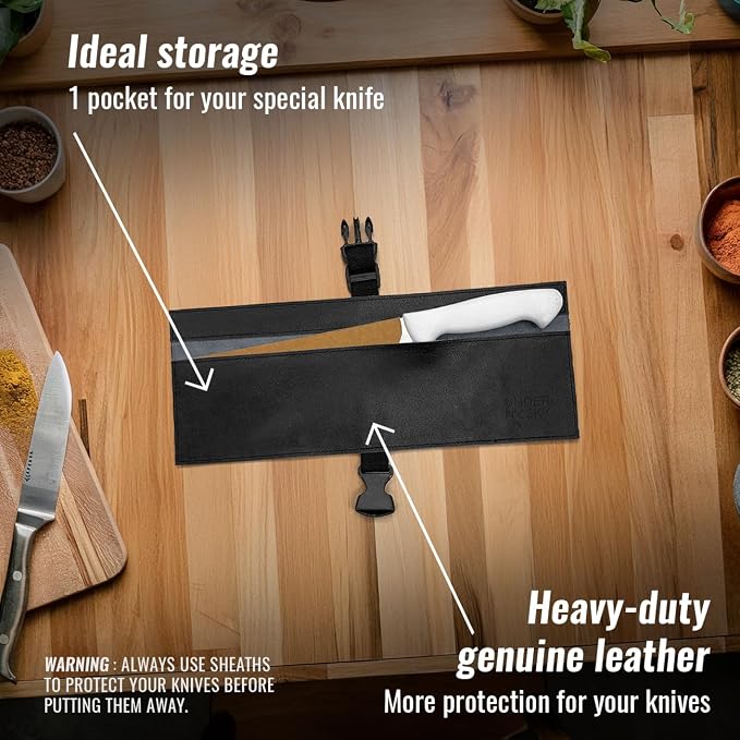 Knife Roll 1 Slot Black