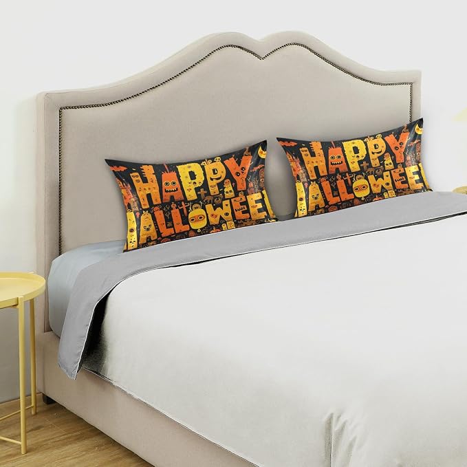 Happy Halloween Art Funny Orange