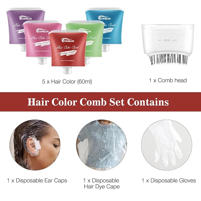 5 colors (Blue+Red+Green+Pink+Purple)