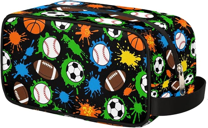 Colorful Splashes Sports Balls Pattern