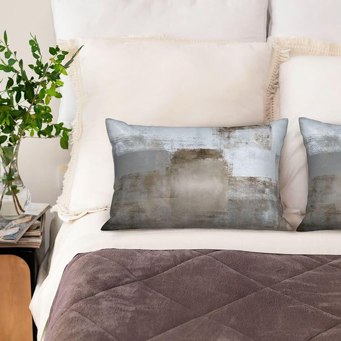 Grey and Brown Abstract Art