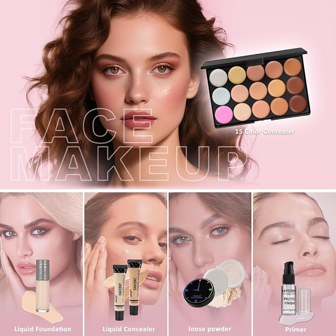 KAVCENT Large Makeup Set