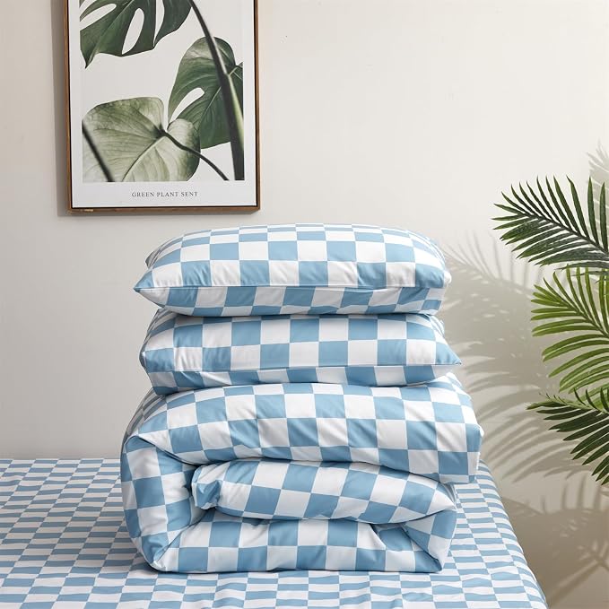 Grid Blue White
