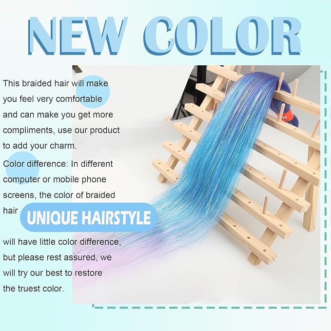 ombre purple lake blue with tinsel