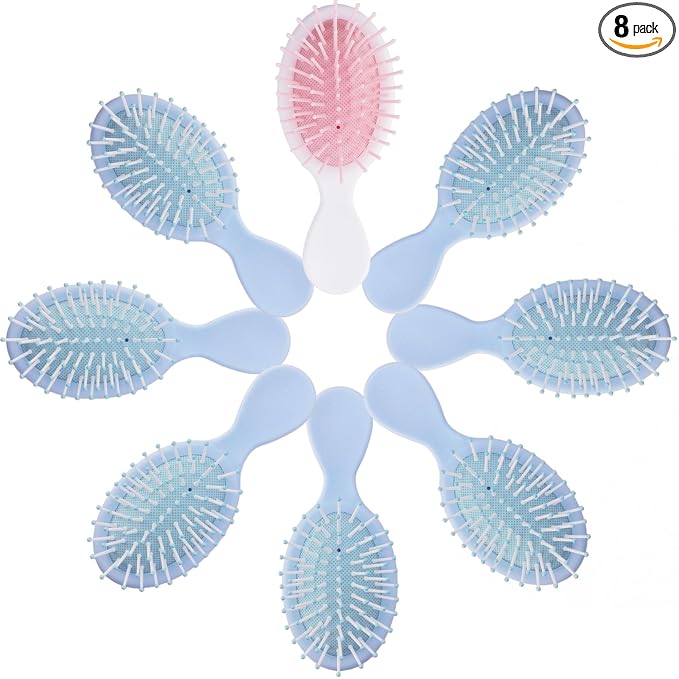 8pcs White&Dusty Blue