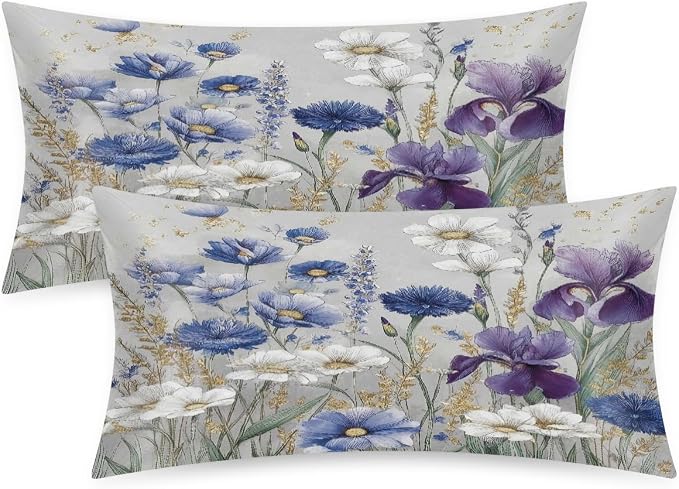 Purple White Wildflowers