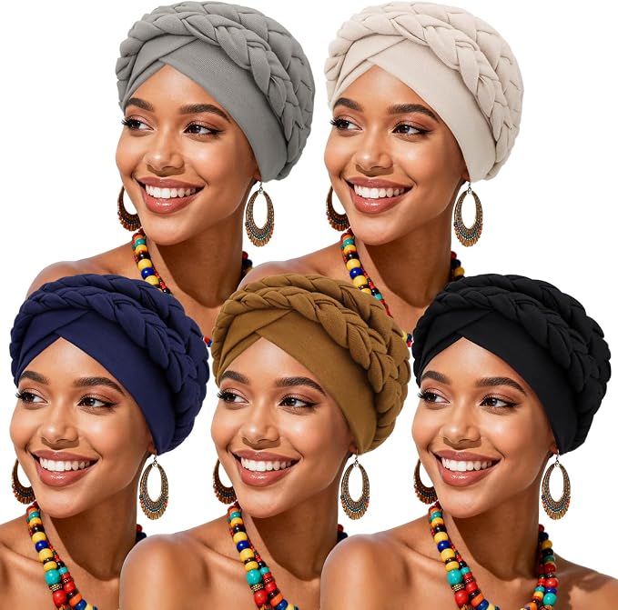 5 Pack Double Twisted: Beige, Navy Blue, Black, Coffee, Dark Grey
