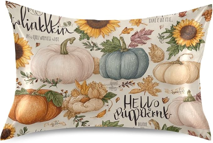 Beige Pumpkin and Sunflower Thanksgiving