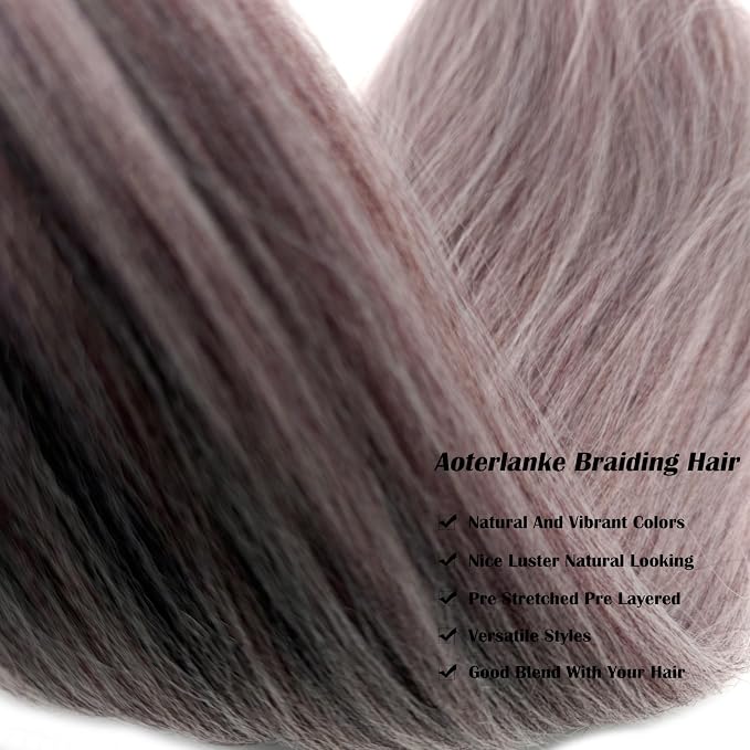 Mixed Bright Ash Brown Braiding Hair Pre Stretched
