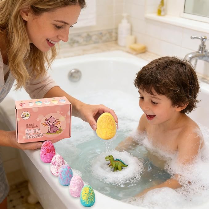 Dinosaur Egg 6pc Pink Box