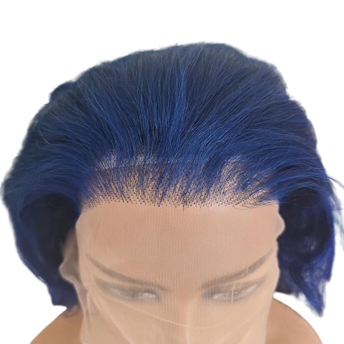 Blue Body Wave Lace Front Wigs Human Hair