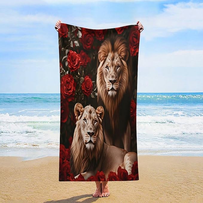 Lion With Rose