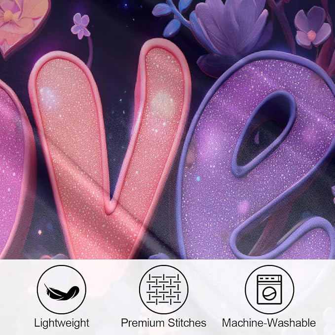 Purple Pink Love Floral