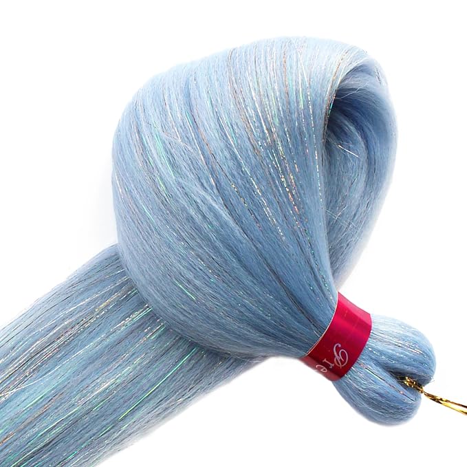 baby blue with tinsel