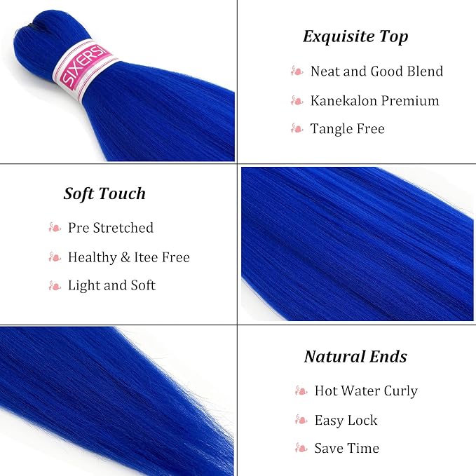 Blue Braiding Hair