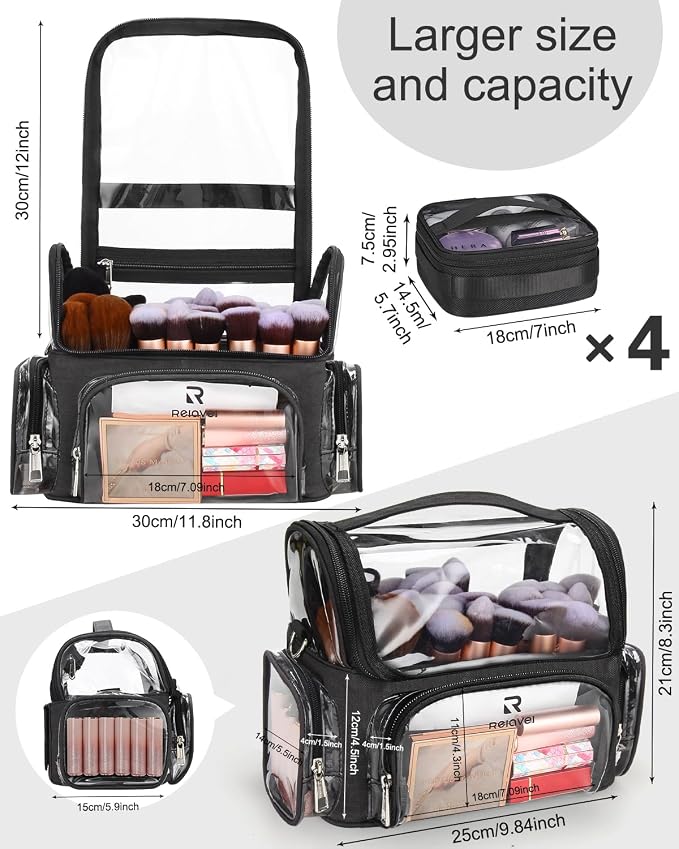 clear with 4 mini bags